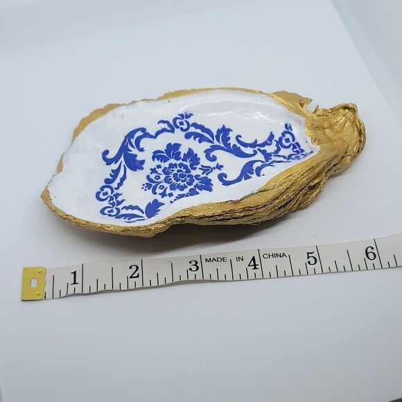 Large filigree Oyster shell ring holder/ trinket tray - Picture 5 of 6